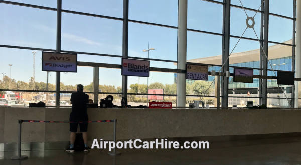 Gibraltar Airport Terminal Car Hire desks Avis Budget
